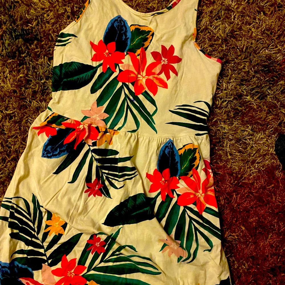 Little Girls Floral Tropical Sun Dress